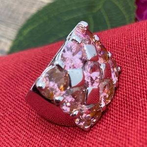 Camille Lucie marked fashion rhinestone ring